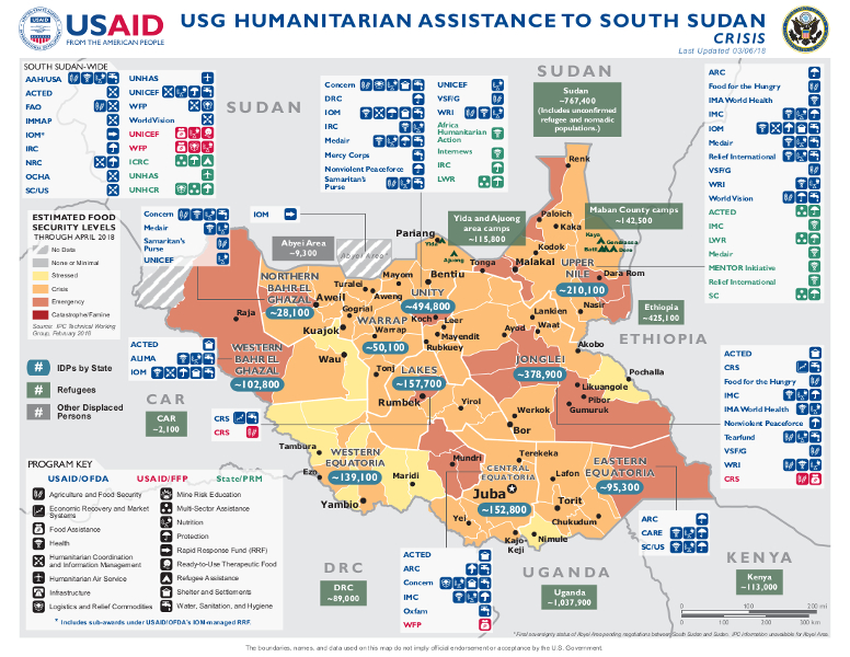 South Sudan Map - 03-06-2018