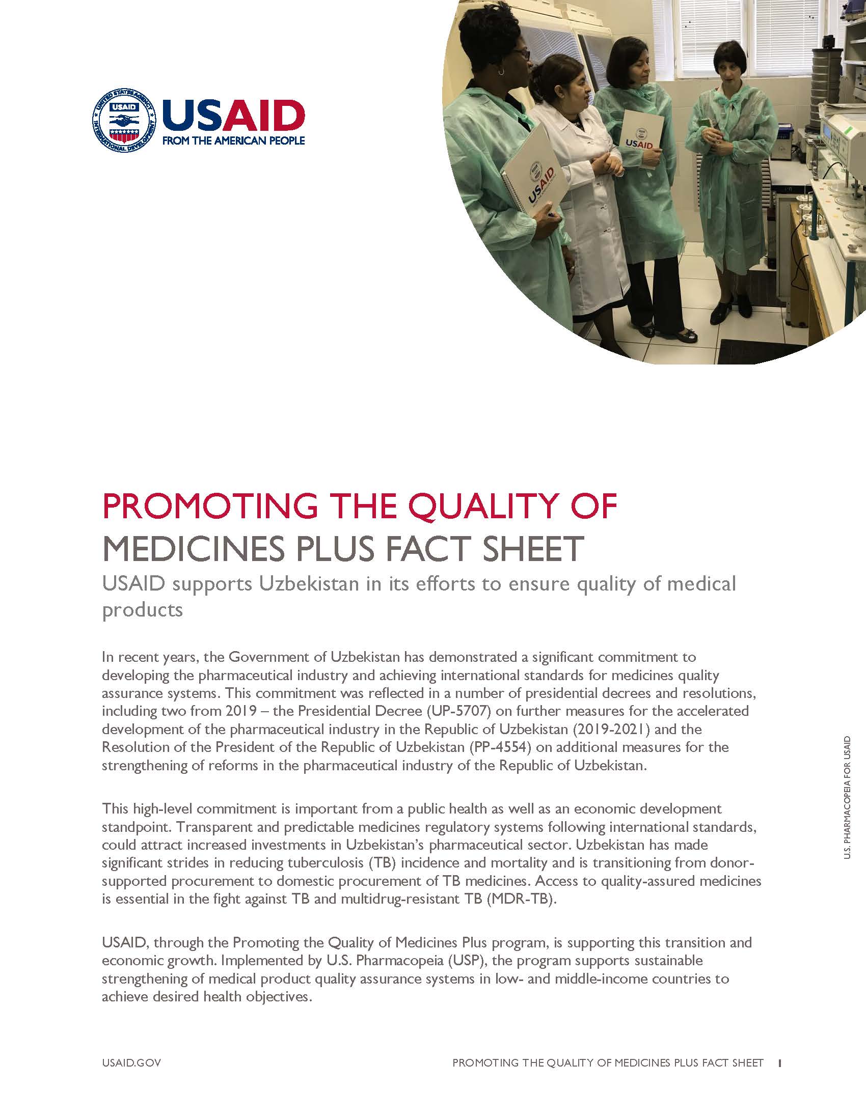 Promoting the Quality of Medicines Plus Fact Sheet