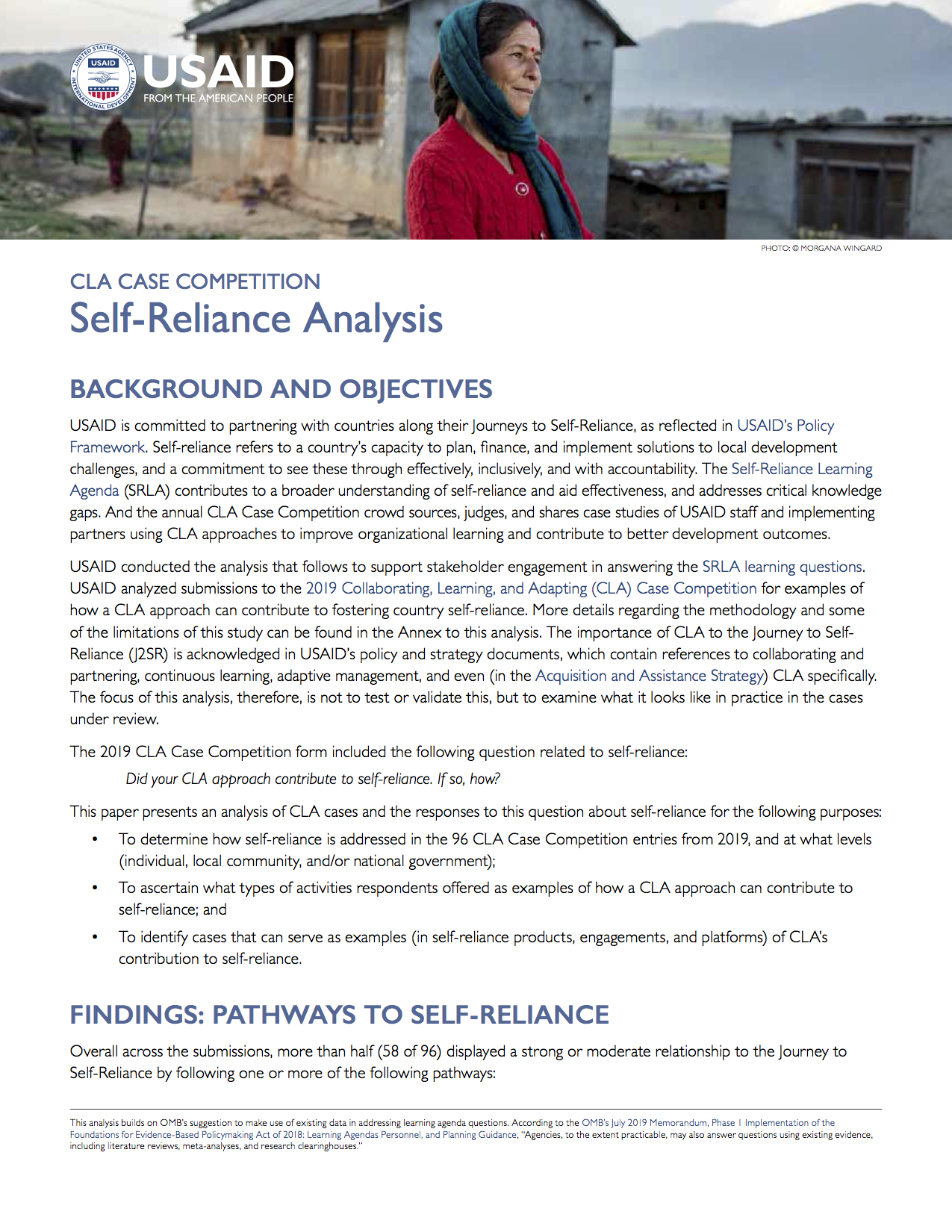 CLA Case Competition Self-Reliance Analysis