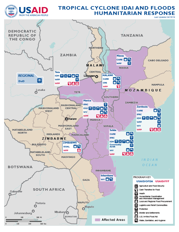 Southern Africa - Tropical Cyclone Idai - Map #8 FY2019