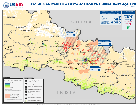Nepal Earthquake Map - May 8, 2015