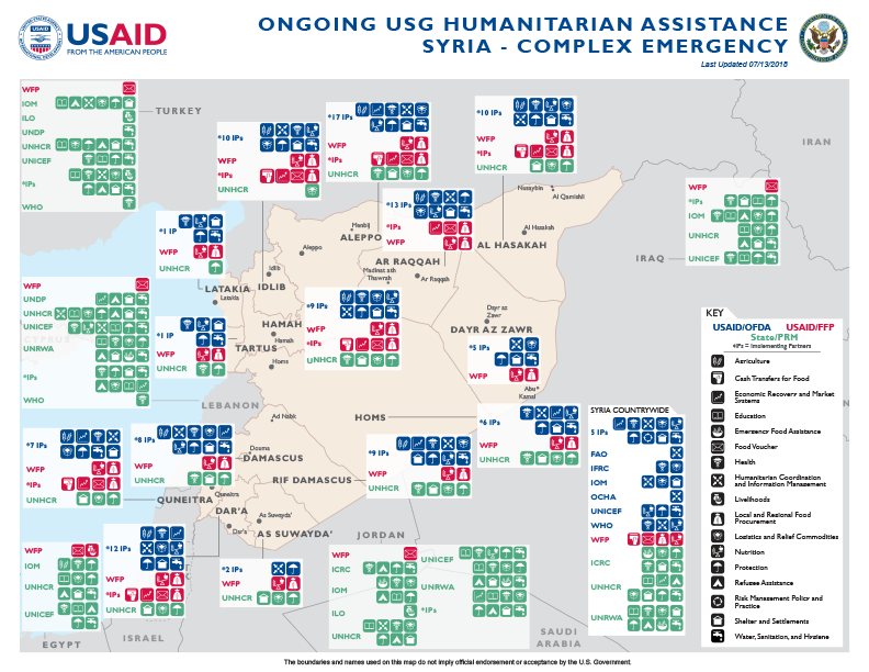 Syria Complex Emergency -Map #9 FY18 - Click to download PDF