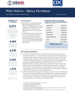 West Africa - Ebola Outbreak - Fact Sheet #4 (FY 15)