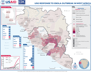 USG West Africa Ebola Outbreak Program Map - Oct 22, 2014