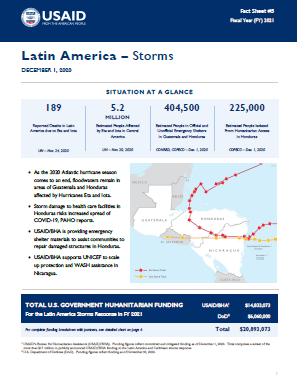12.01.2020 USAID-BHA Latin America Storms Fact Sheet #5