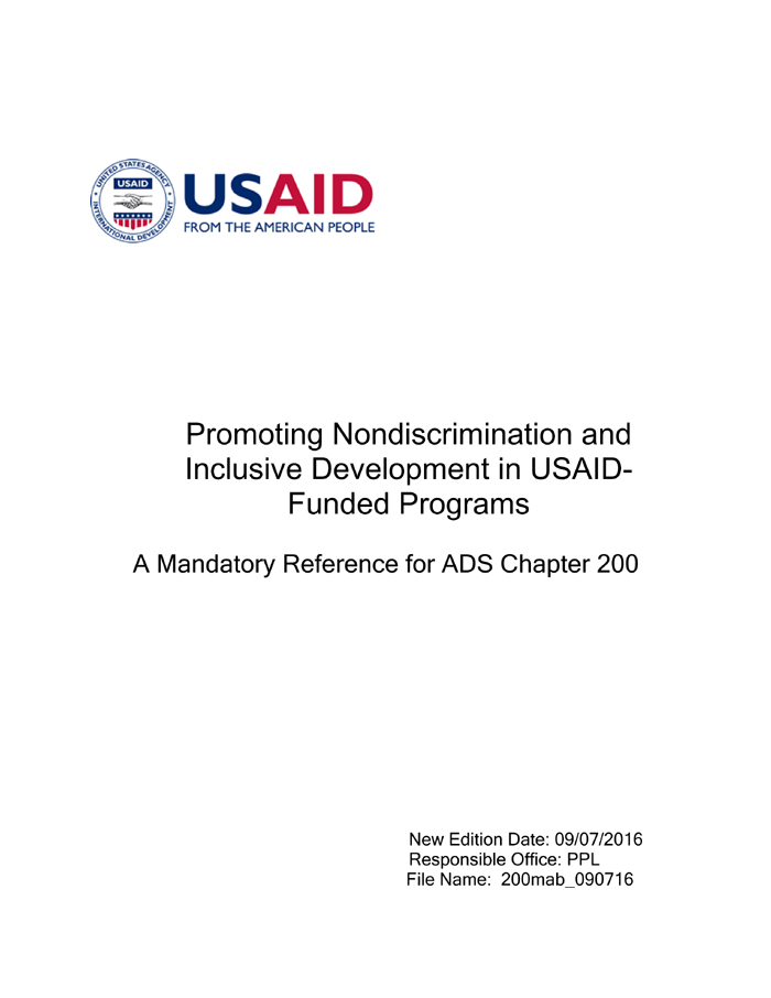 ADS Reference | - U.S. for International Development