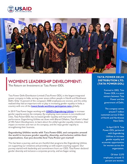 Women’s Leadership Development: Return on Investment at Tata Power-DDL