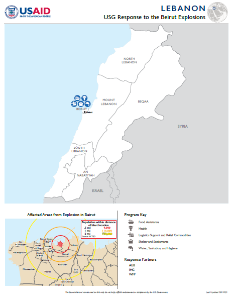 08.19.2020 - USAID-BHA Lebanon Explosions Program Map