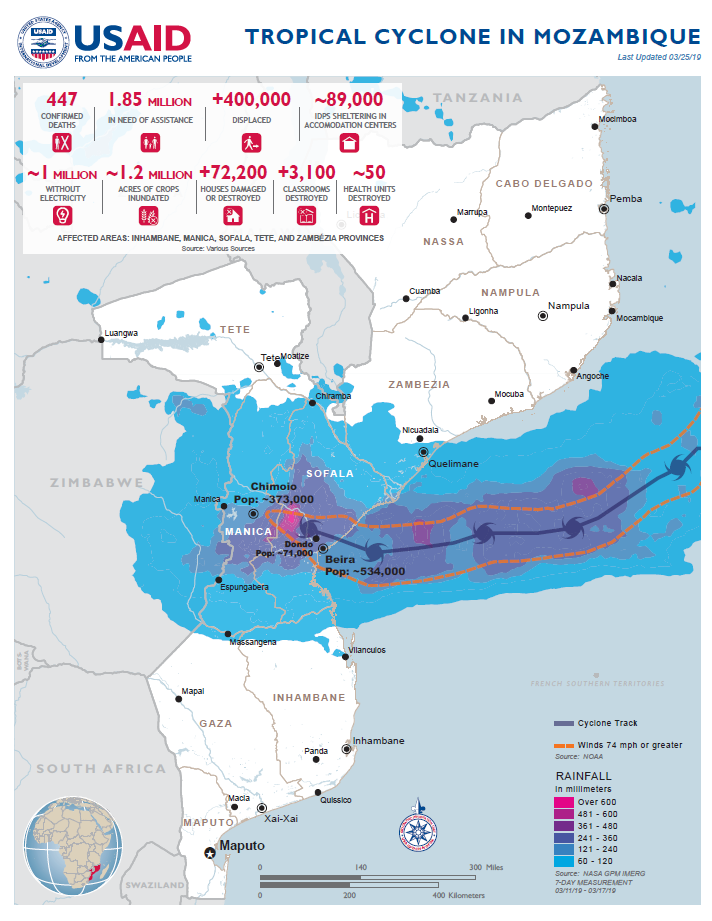 Mozambique - Tropical Cyclone Idai - Map #2 FY2019