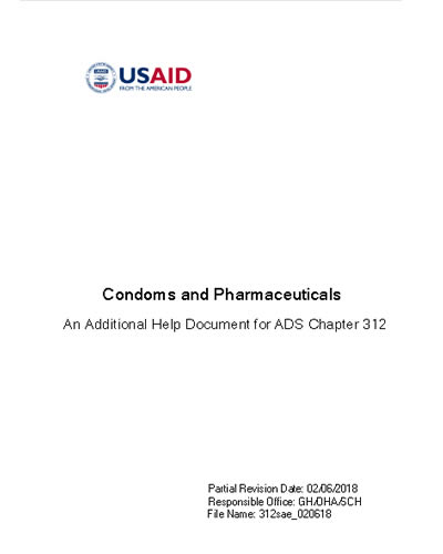 Condoms and Pharmaceuticals: An Additional Help Document for ADS Chapter 312