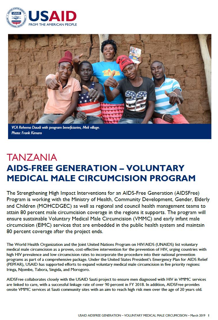 AIDS-Free Generation - Voluntary Medical Male Circumcision Program - Fact Sheet