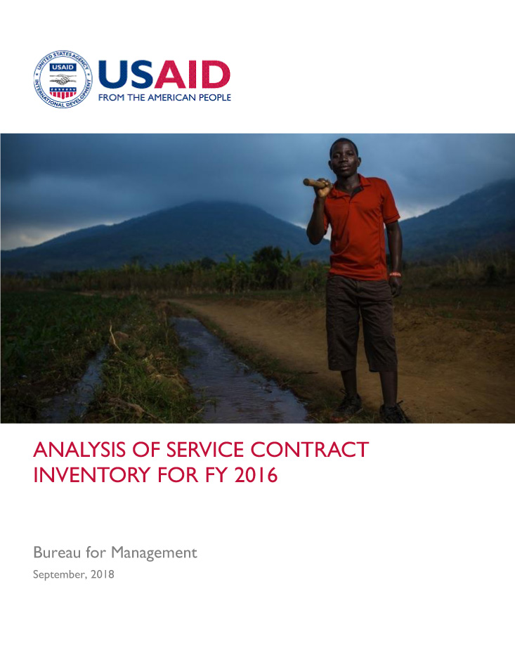 Analysis of Service Contract Inventory for FY 2016