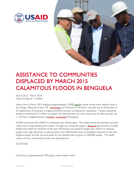Angola Flood Relief Fact Sheet