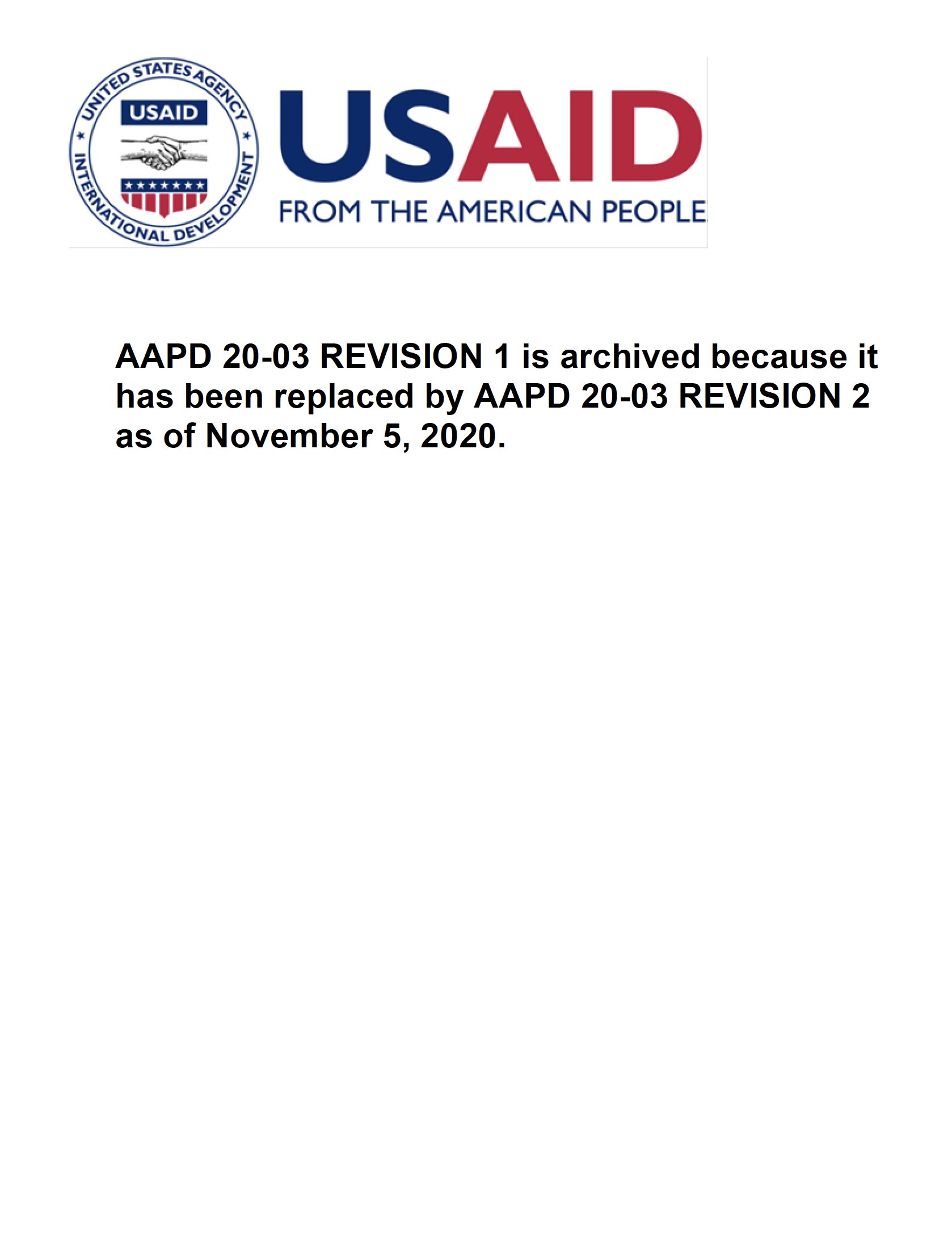 ARCHIVED AAPD 20-03 REVISION 1
