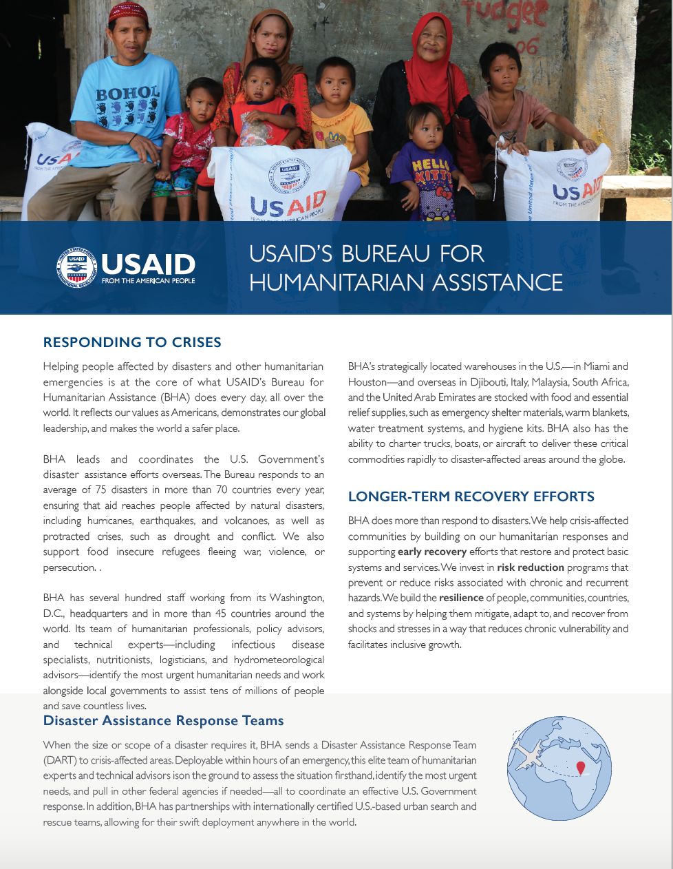 USAID's Bureau for Humanitarian Assistance Fact Sheet