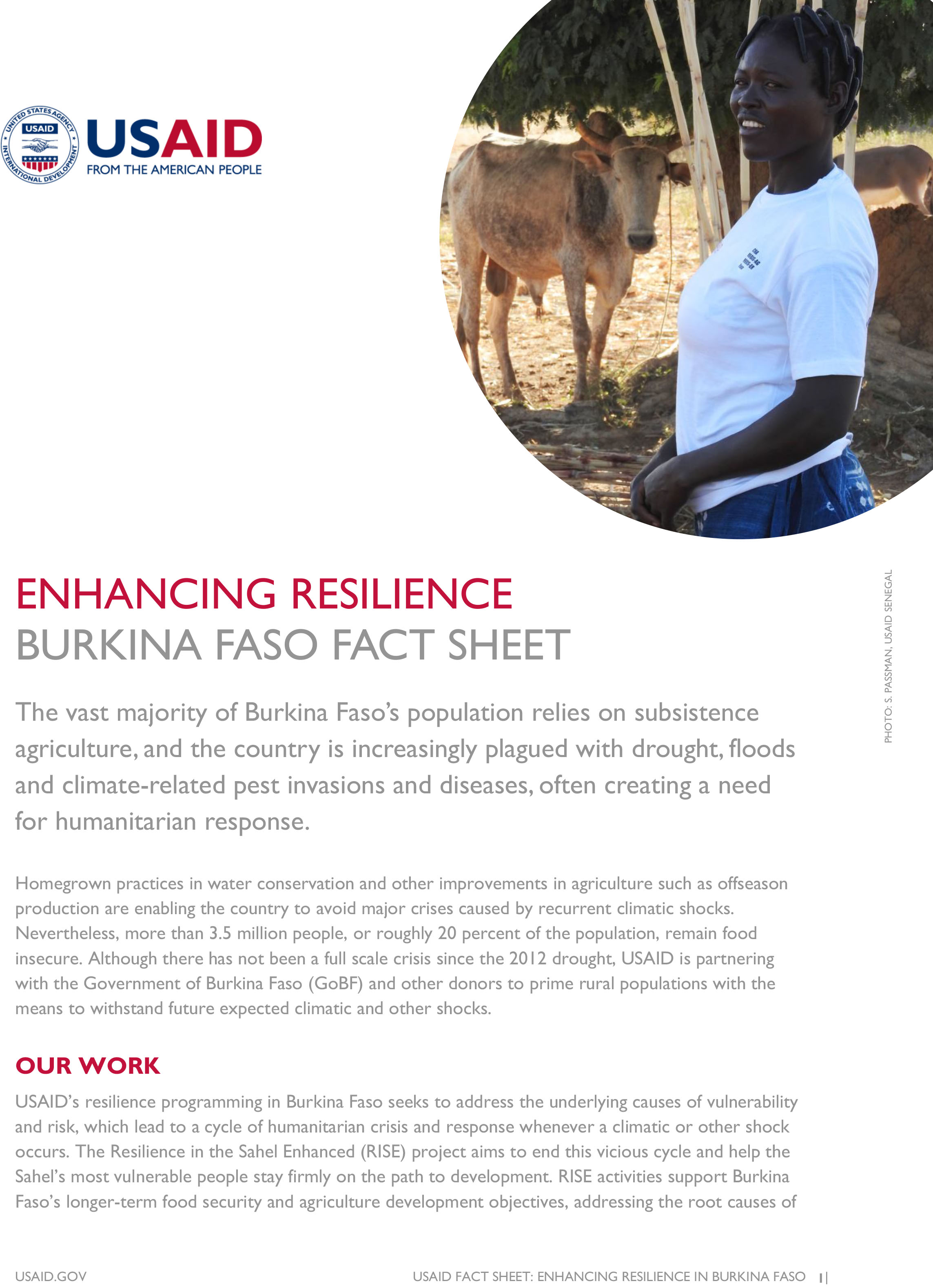 Burkina Faso Fact Sheet-Enhancing Resilience