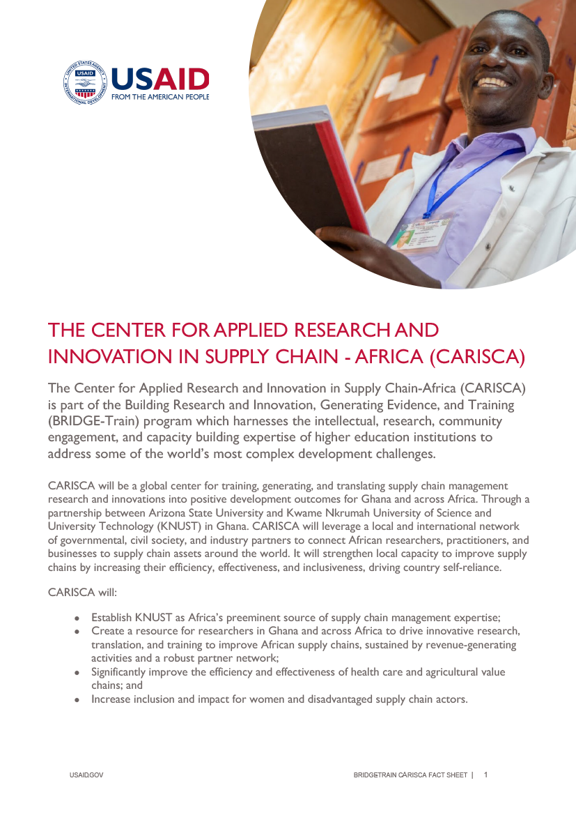 The Center for Applied Research and Innovation in Supply Chain-Africa (CARISCA)