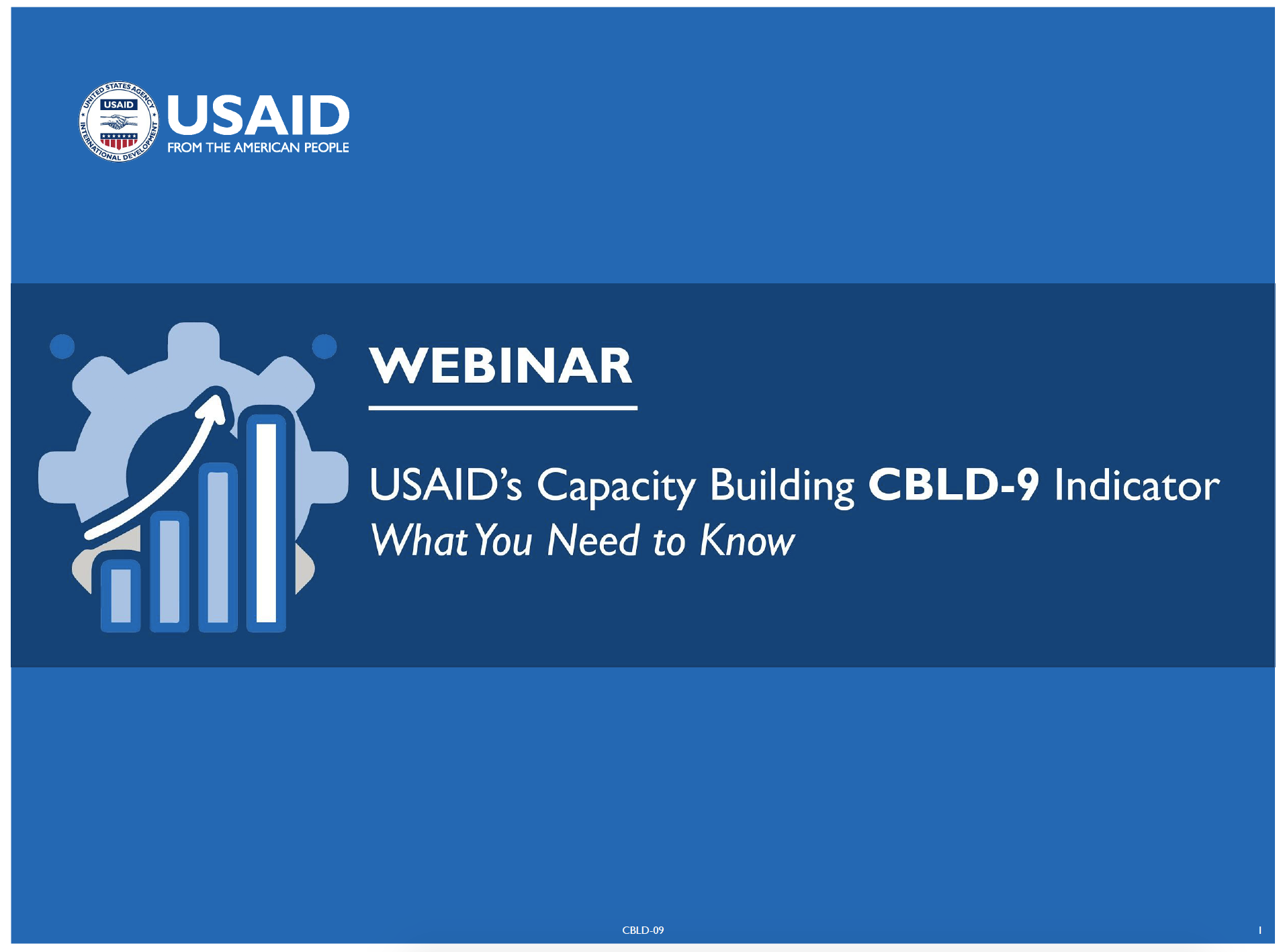 Capacity Building CBLD-9 Indicator Webinar Slides