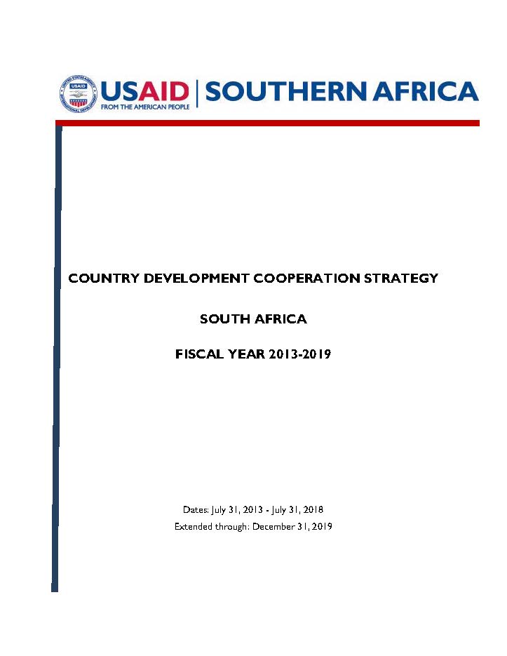 South Africa Country Development Cooperation Strategy