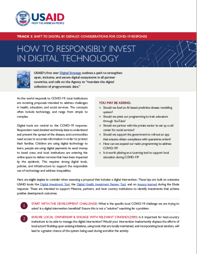 COVID-19 and Investing in Digital Technology