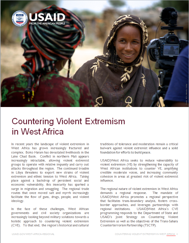 Click here to download the Fact Sheet on Countering Violent Extremism in West Africa