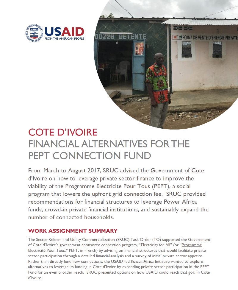 Cote D’Ivoire Finanacial Alternatives for the PEPT Connection Fund 