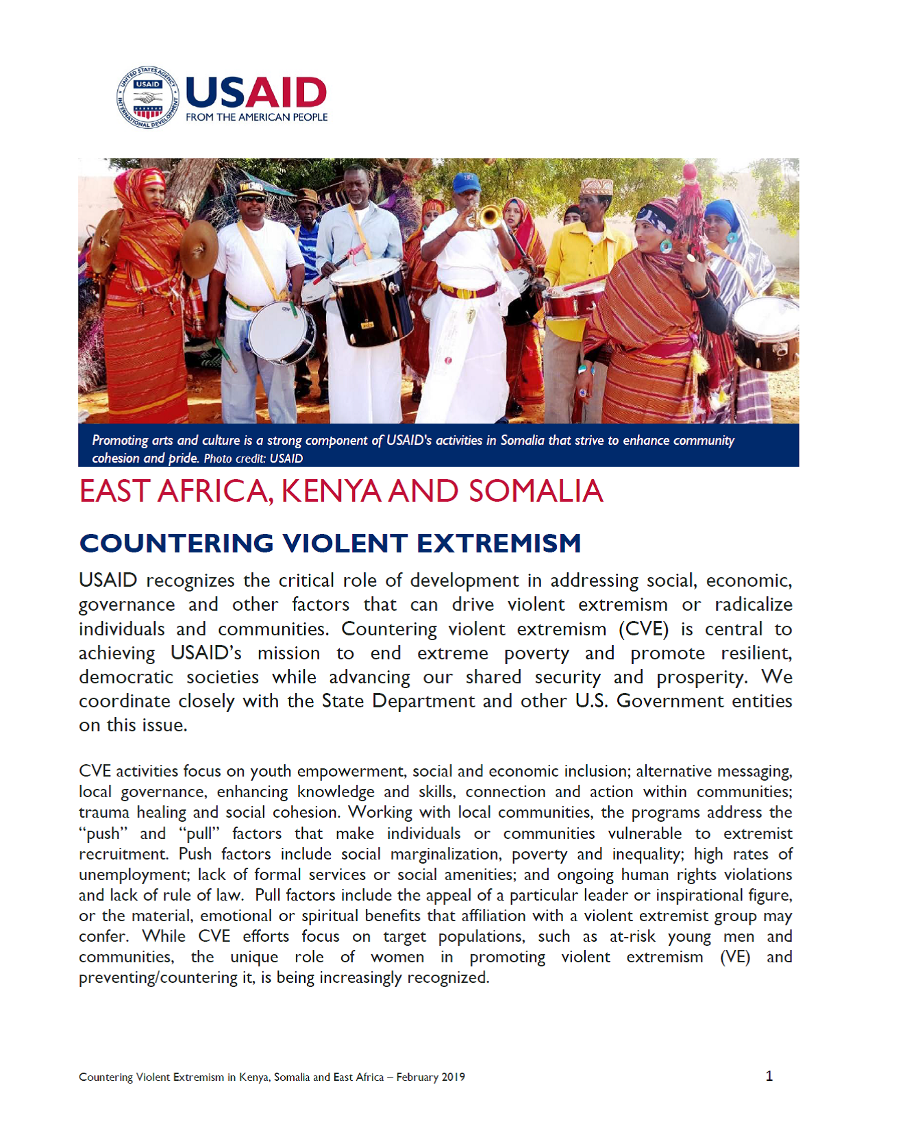 Countering Violent Extremism fact sheet