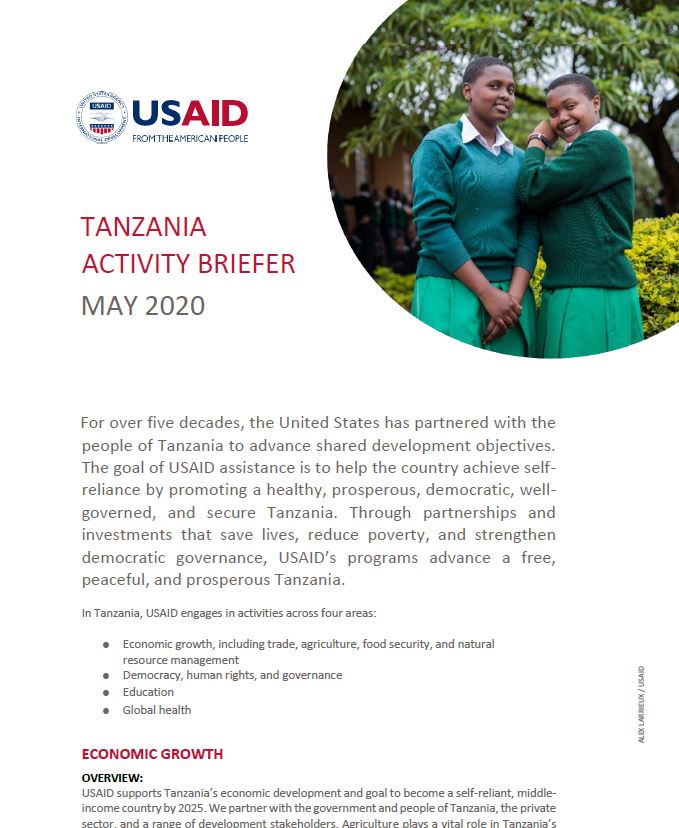 USAID Tanzania Activity Briefer May 2020