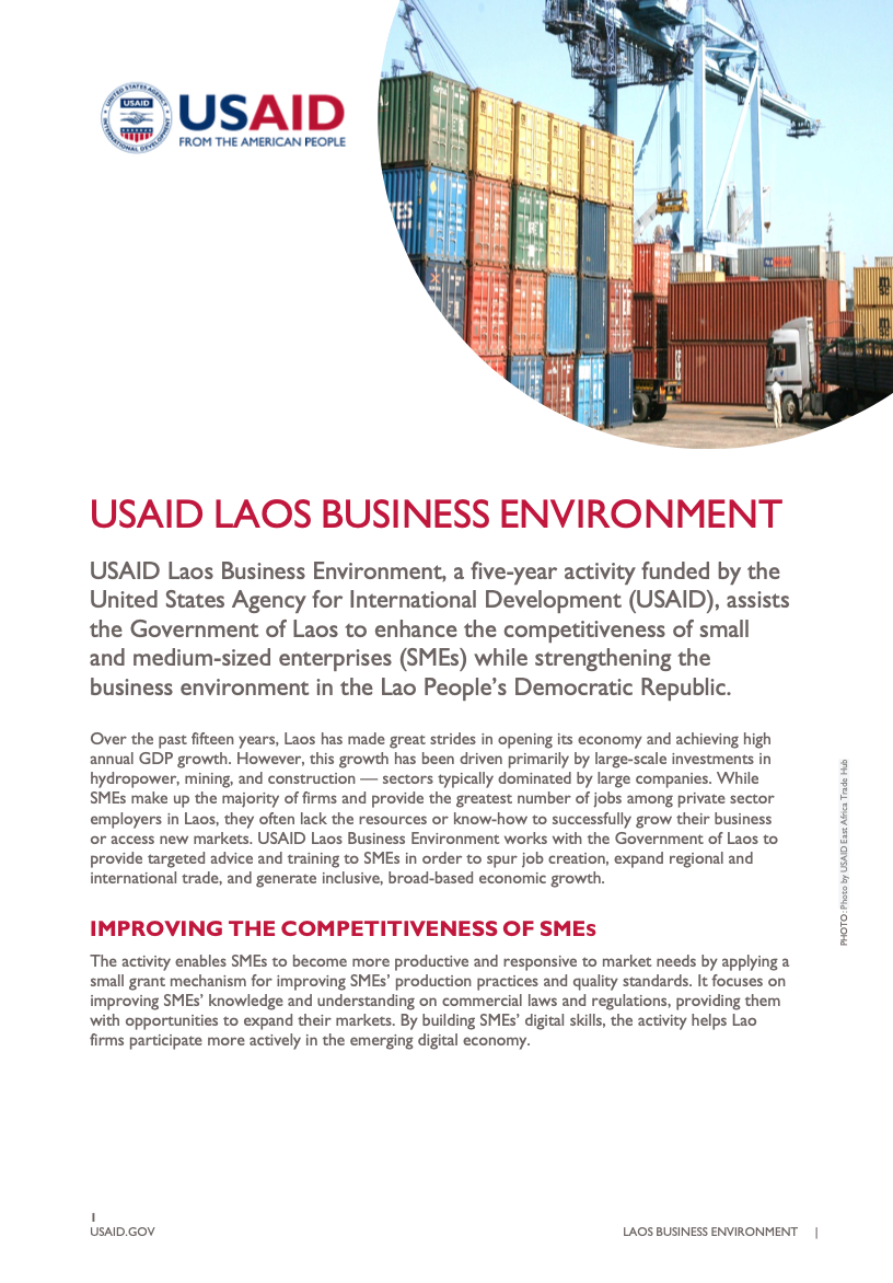 Laos Business Environment Fact Sheet