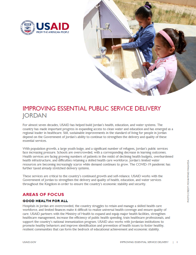Improving Essential Public Service Delivery Fact Sheet