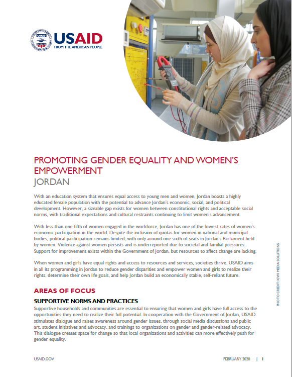 Promoting Gender Equality and Women's Empowerment Fact Sheet