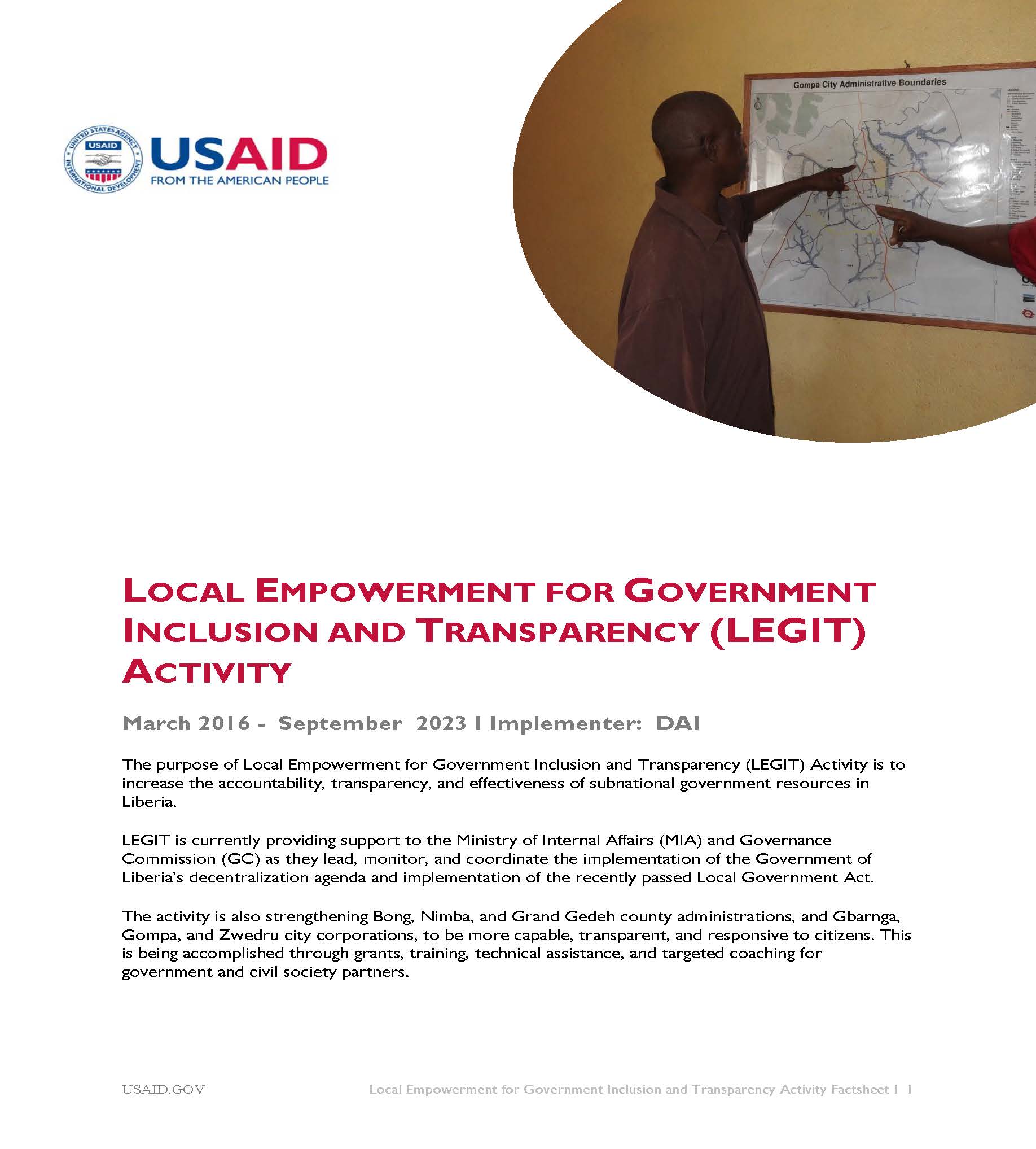 Local Empowerment for Government Inclusion and Transparency Activity 