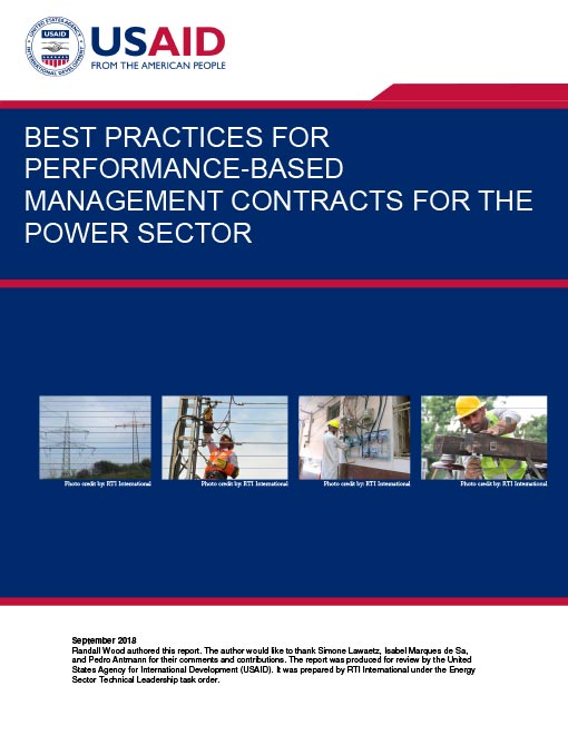 Best Practices for Performance-Based Management Contracts for the Power Sector