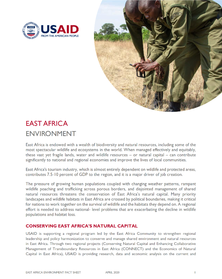 East Africa Environment fact sheet
