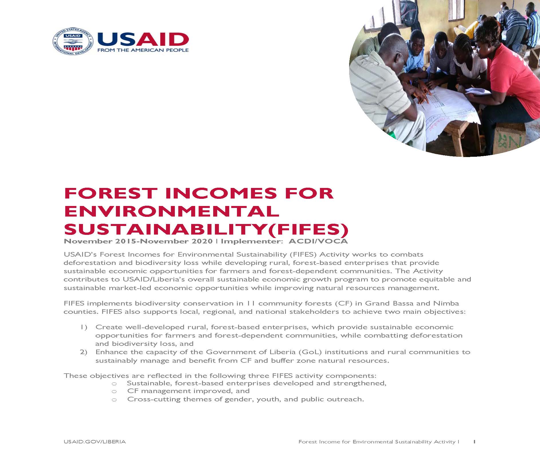  Forest Incomes for Environmental Sustainability Activity