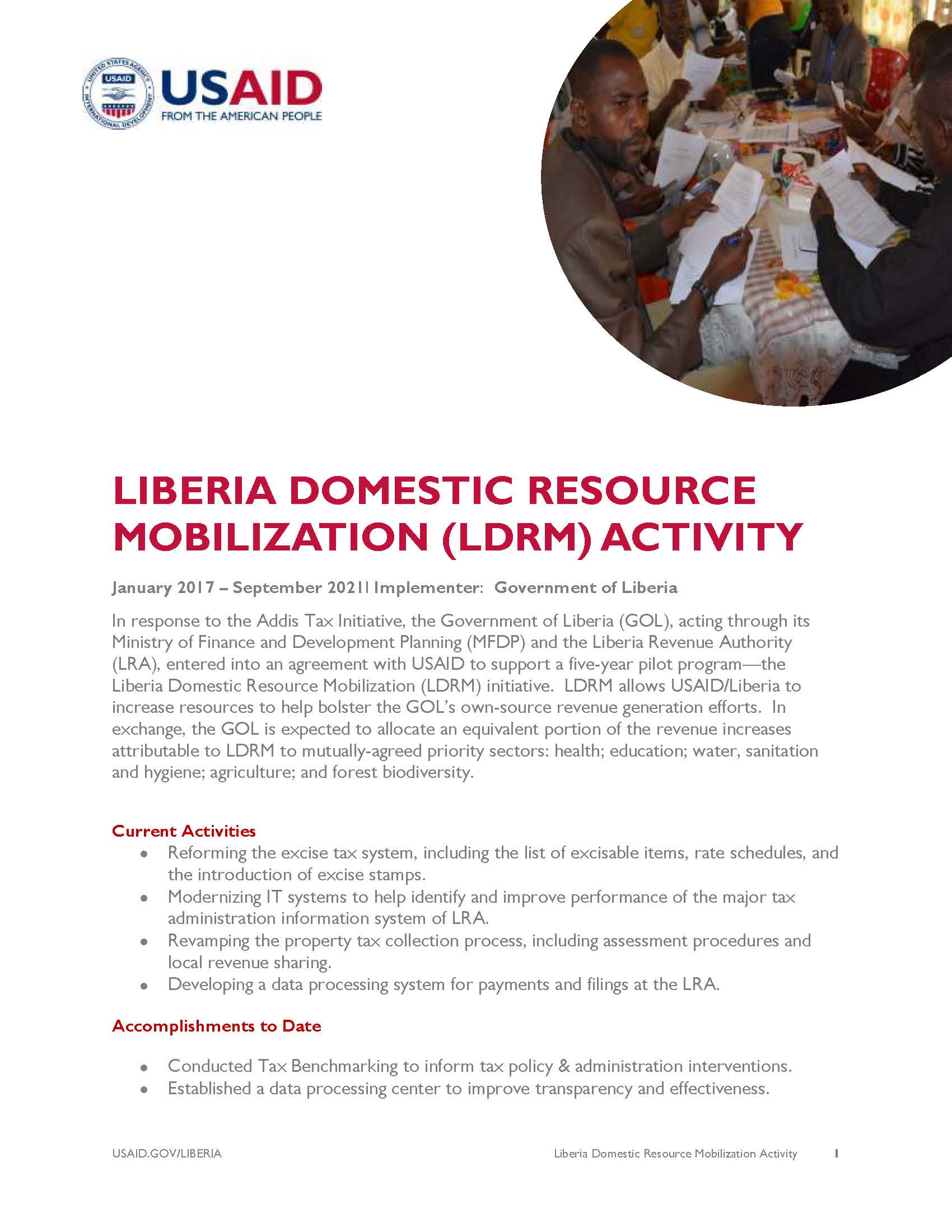 Liberia Domestic Resource Mobilization Activity