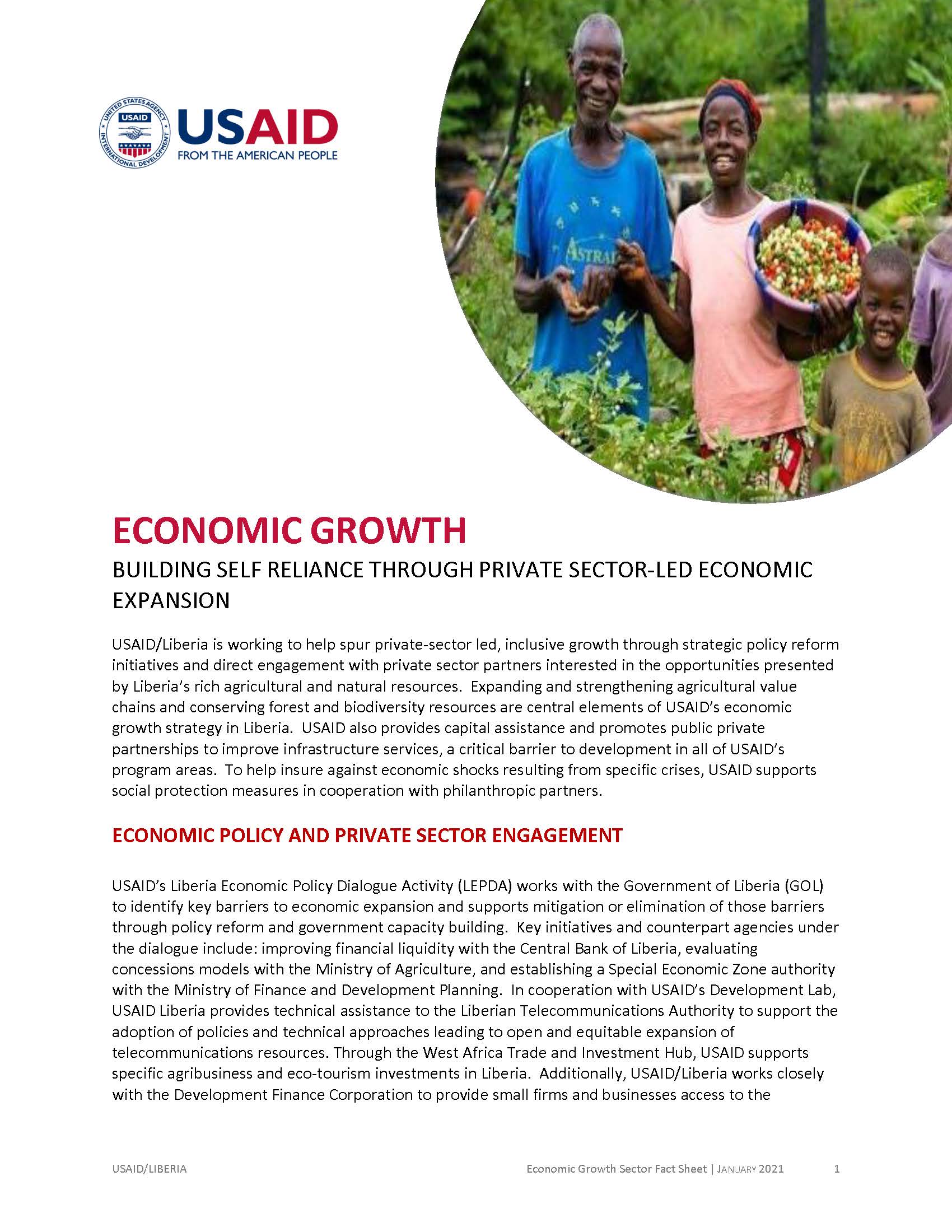 Economic Growth Sector Fact Sheet