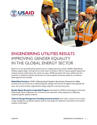 Engendering Utilities Results: Improving Gender Equality in the Global Energy Sector