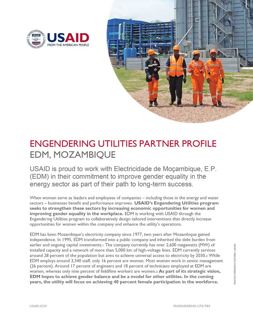 Engendering Utilities Partner Profile: EDM, Mozambique