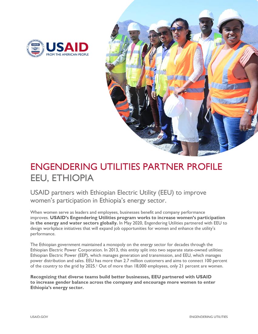 Engendering Utilities Partner Profile: EEU, Ethiopia