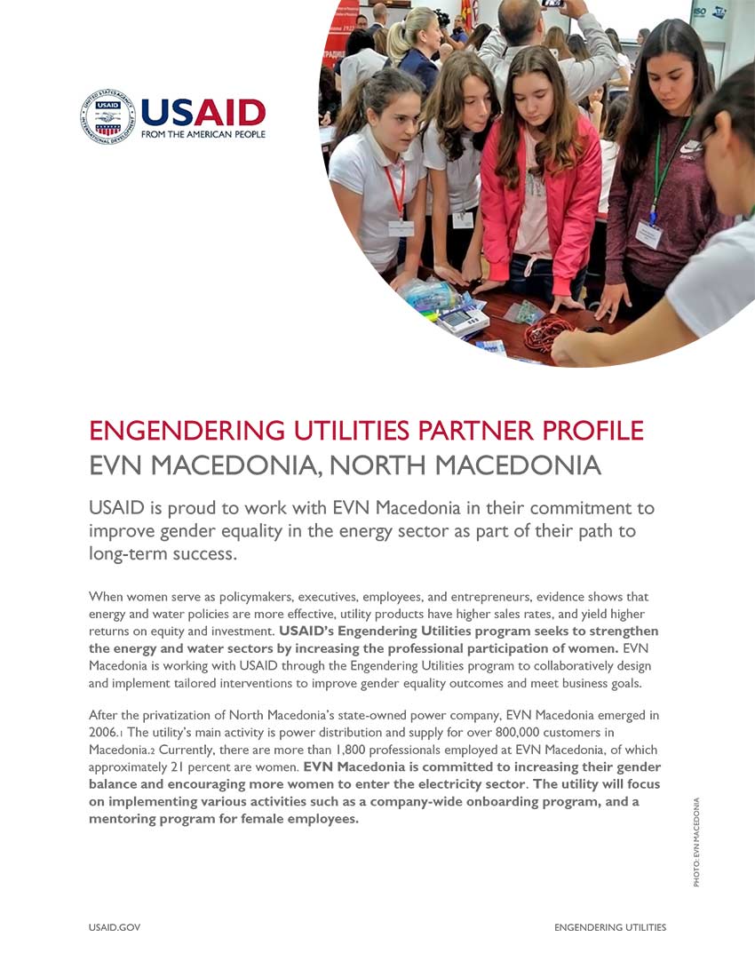 Engendering Utilities Partner Profile: EVN Macedonia
