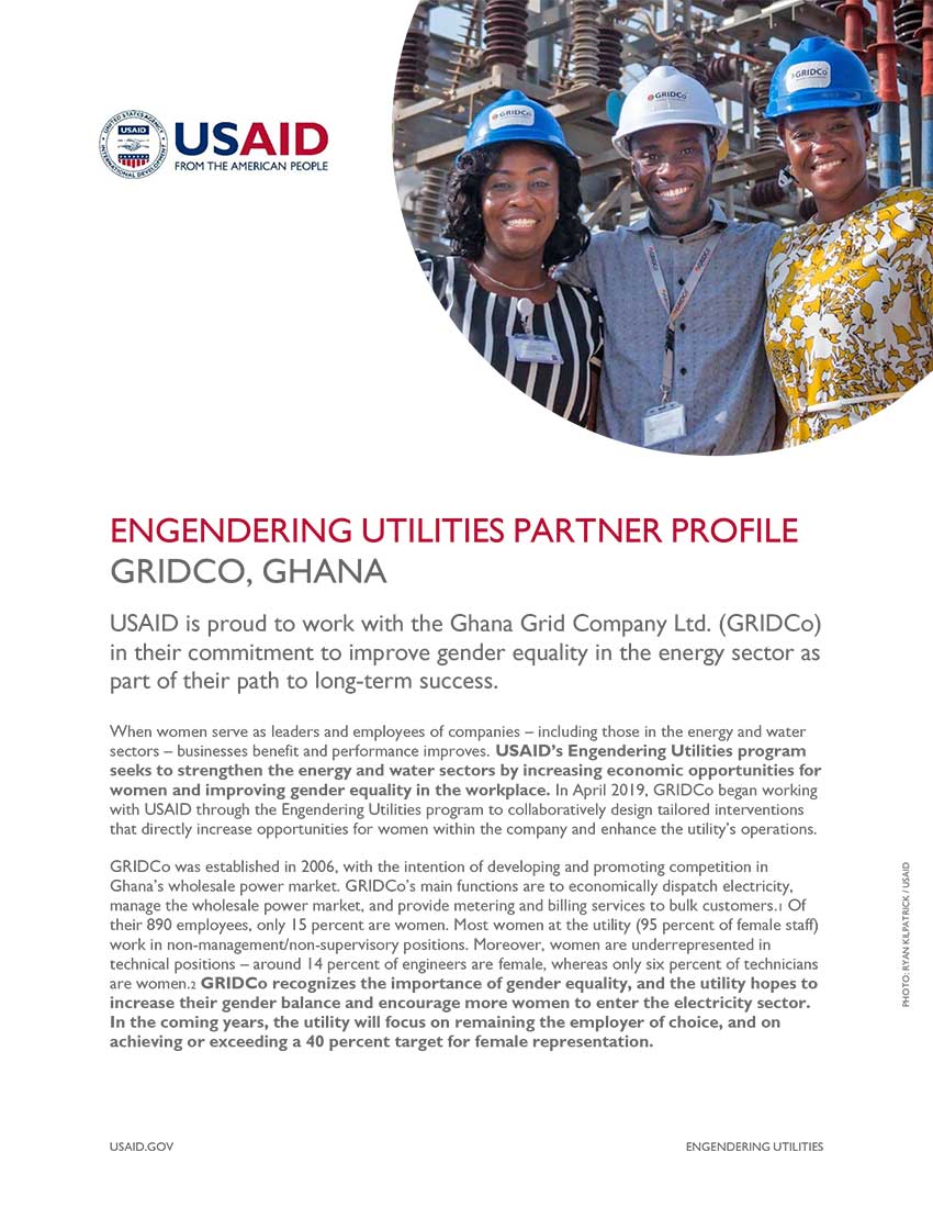 Engendering Utilities Partner Profile: GRIDCo, Ghana
