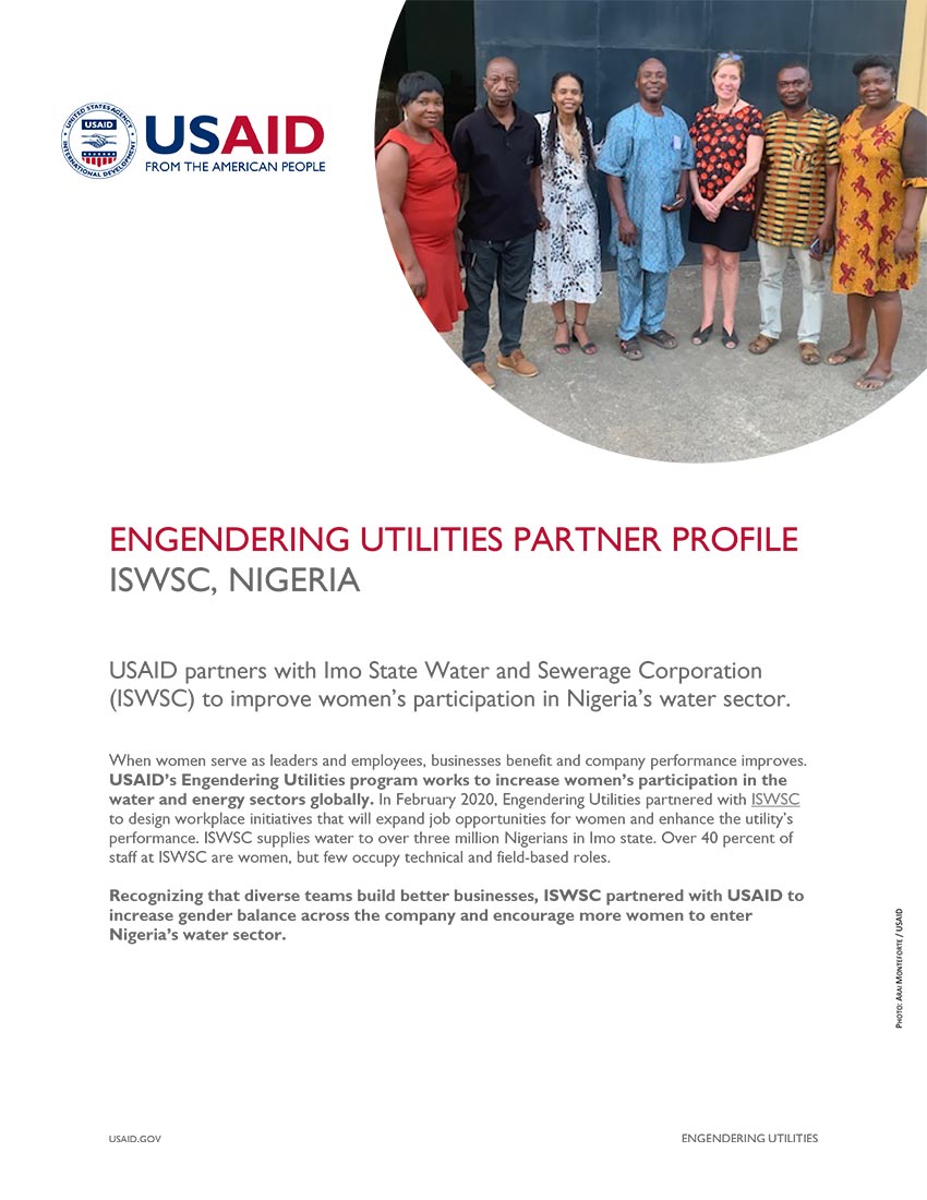 Engendering Utilities Partner Profile: ISWSC, Nigeria