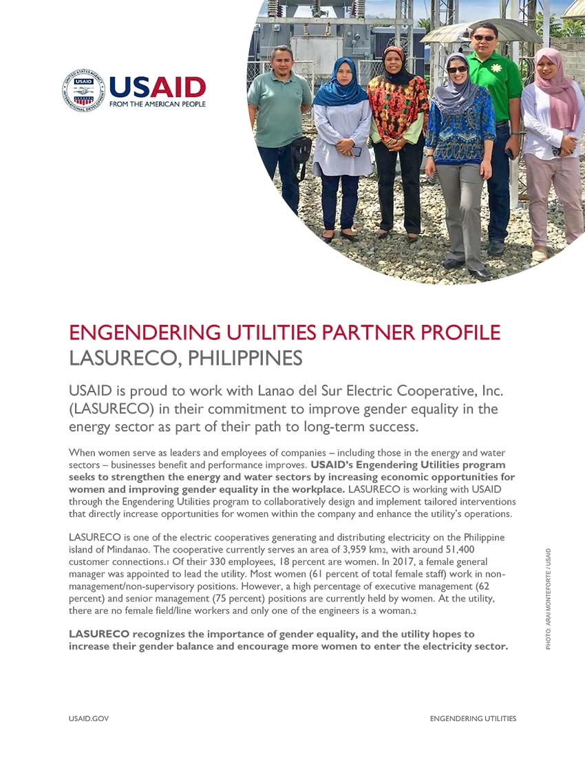 Engendering Utilities Partner Profile: LASURECO, Philippines