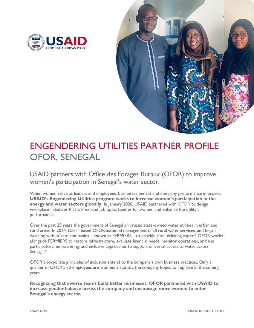 Engendering Utilities Partner Profile: OFOR, Senegal