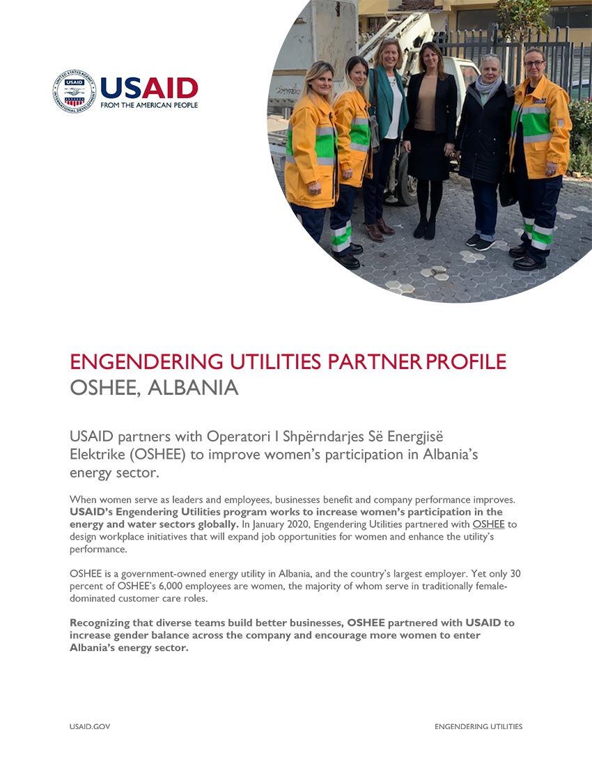Engendering Utilities Partner Profile: OSHEE, Albania