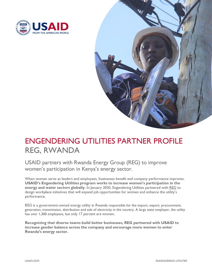 Engendering Utilities Partner Profile: REG, Rwanda