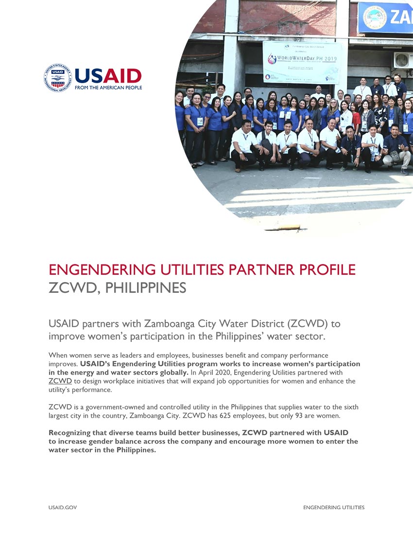 Engendering Utilities Partner Profile: ZCWD, Philippines