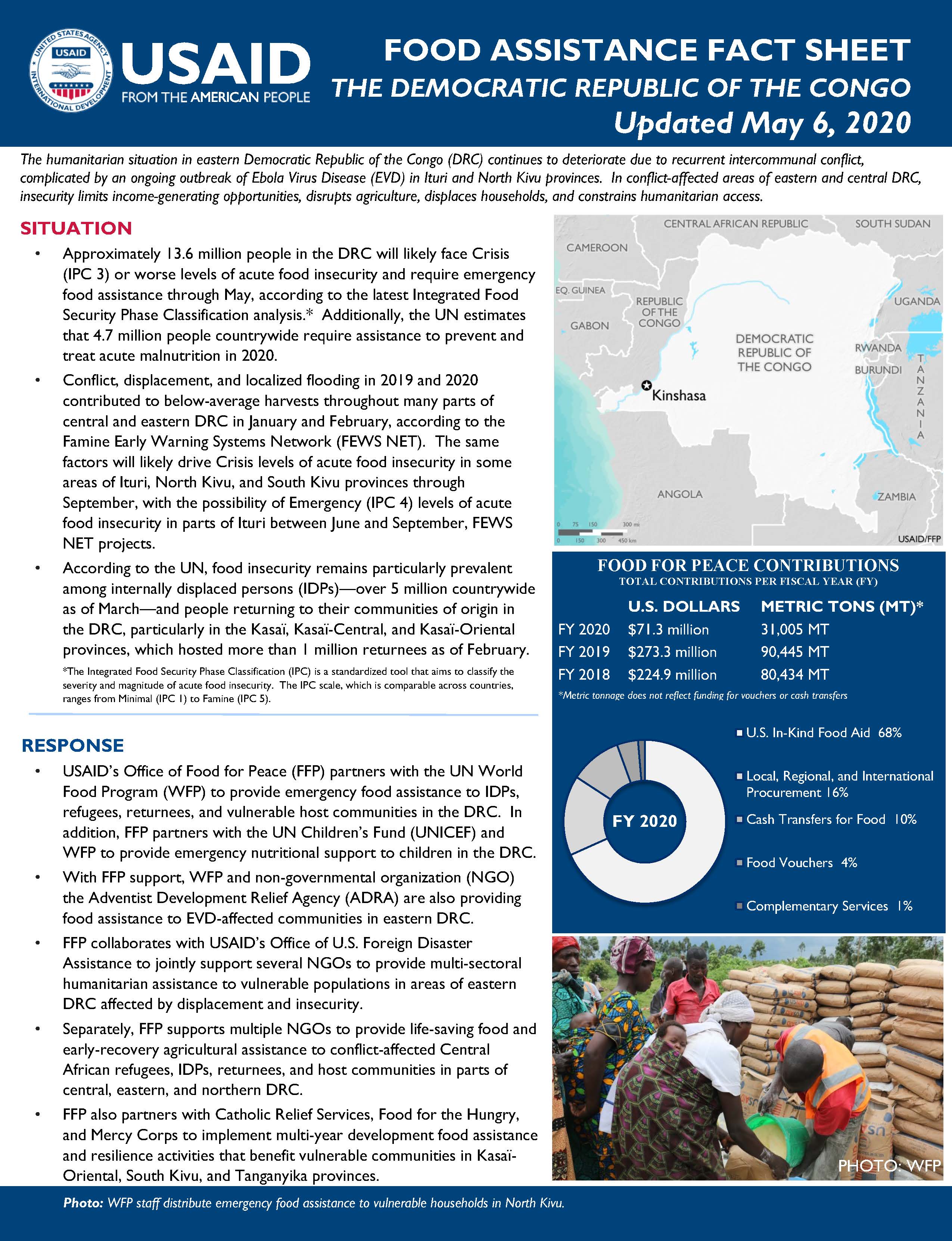Food Assistance Fact Sheet - Democratic Republic of the Congo