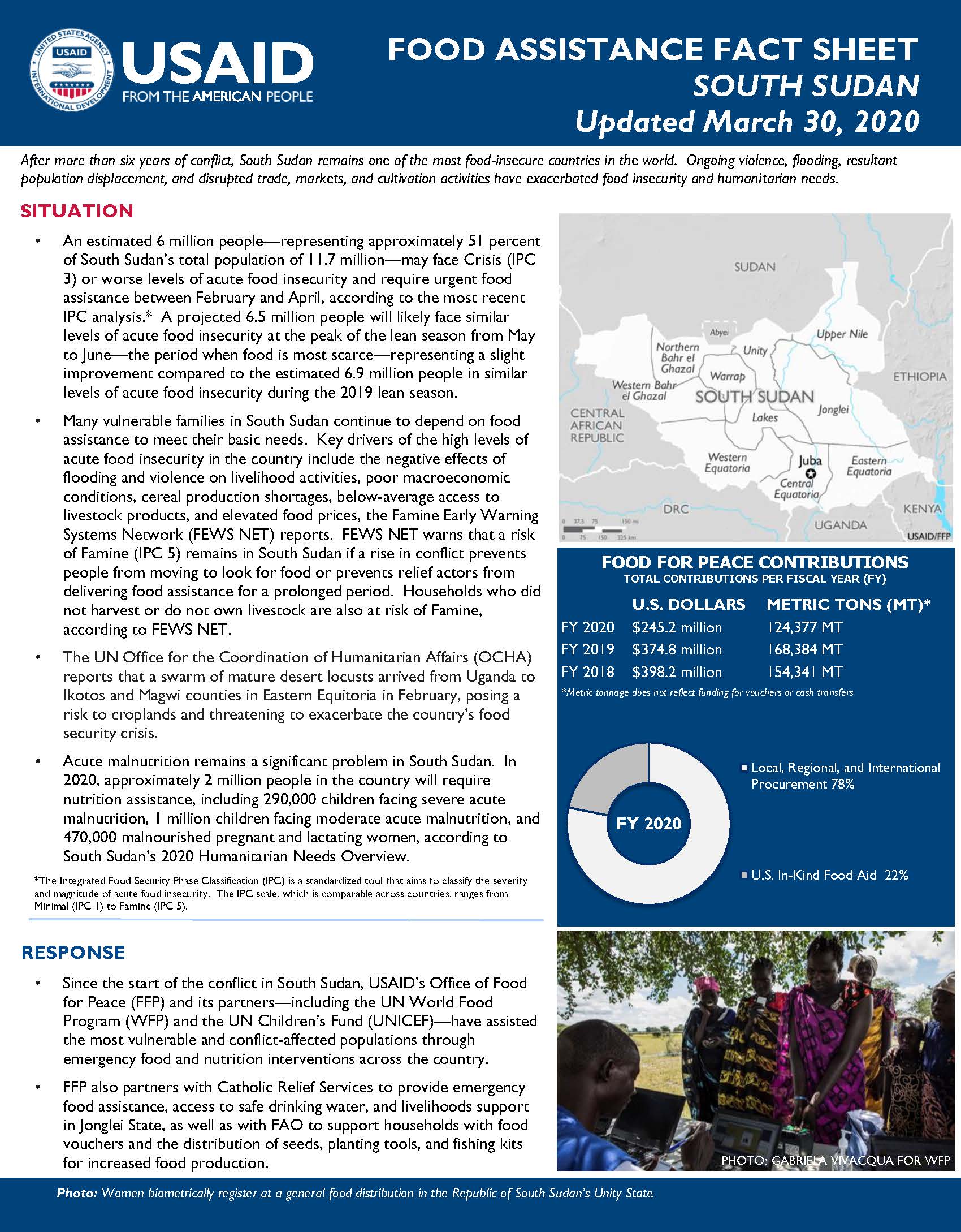 Food Assistance Fact Sheet - South Sudan